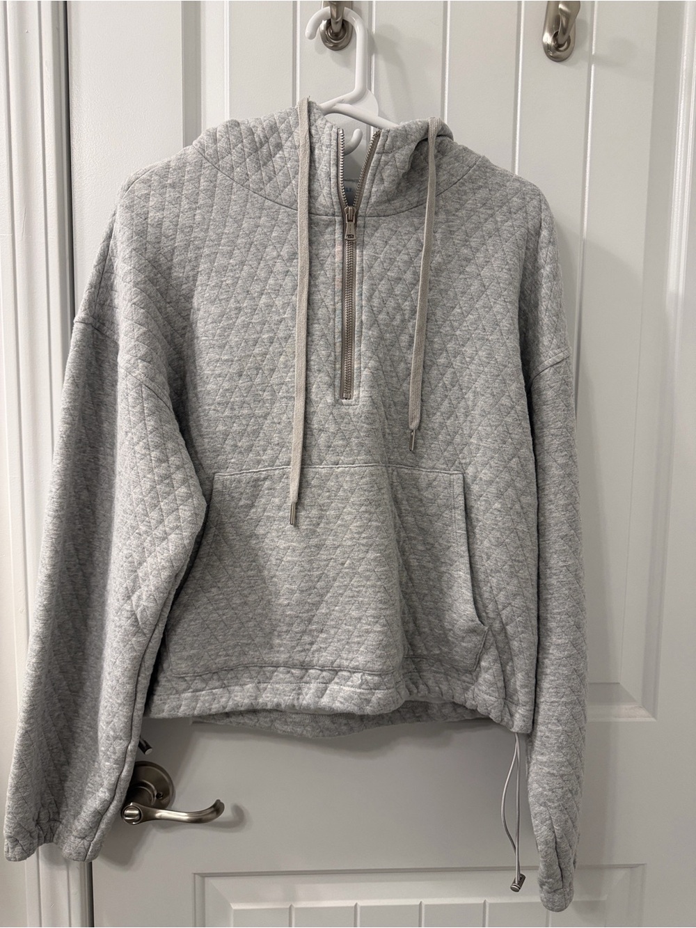 Womens L burn boot camp Half-Zip Hoodie Sweater - Gray